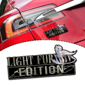 Light Fury Edition Laser Engraved or 3D Inlayed Car Name Badge Version 2