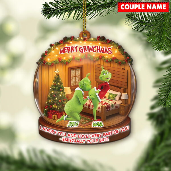 Personalized Green Monster Merry Grinchmas Couple Especially Your But Christmas Ornament - Image 7