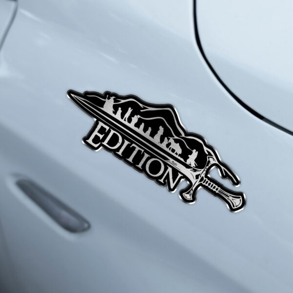 LOTR Edition Laser Engraved or 3D Inlayed Car Name Badge Version 2 - Image 3