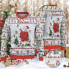 Snoopy And Woodstock Reindeer In Red Baron Gear Christmas Knitted Sweater