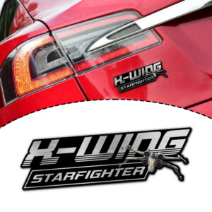 X-wing Starfighter Edition Laser Engraved or 3D Inlayed Car Name Badge