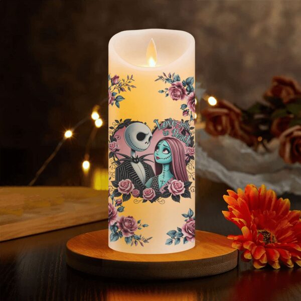 Jack And Sally Love You To Death The Nightmare Before Christmas Led Candle - Image 2