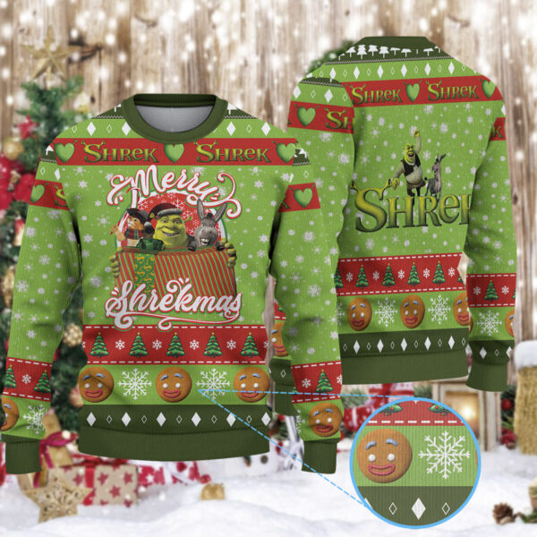 Shrek Merry Christmas Knitted Sweater