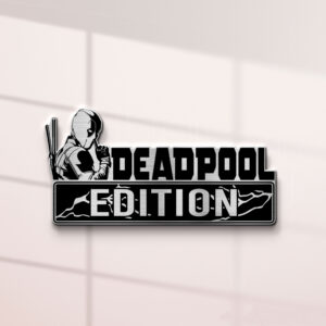 Alternative view of Deadpool Edition Laser Engraved Car Name Badge 1