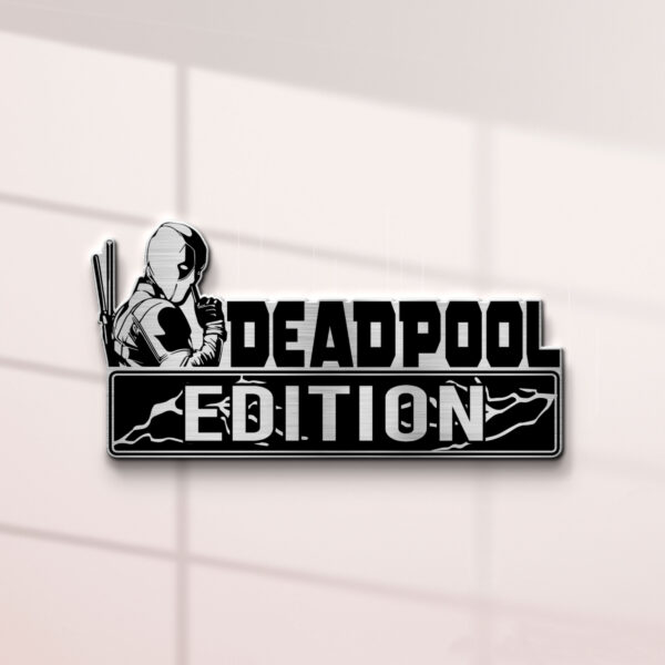 Deadpool Edition Laser Engraved Car Name Badge 1 - Image 2