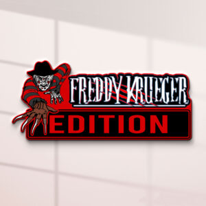 Alternative view of Freddy Krueger Edition Laser Engraved Car Name Badge