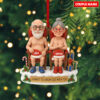 Personalized Old Couple I Want To Grow Old With You Christmas Ornament