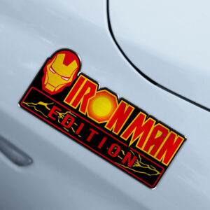 Alternative view of Iron man Edition Laser Engraved Car Name Badge