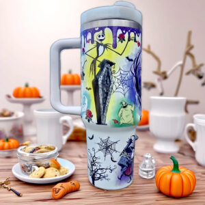 Nightmare Before Christmas Jack And Sally Halloween 40oz Stanley Tumbler