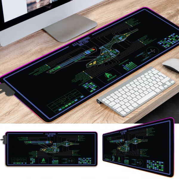 U.S.S. Enterprise NCC-1701 LCARS LED Desk Mat 114180 - Image 3