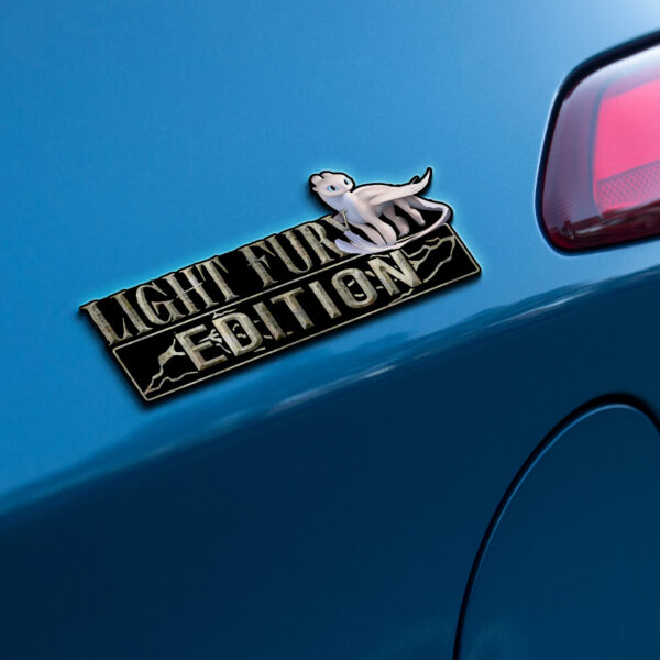 Light Fury Edition Laser Engraved or 3D Inlayed Car Name Badge Version 2 - Image 3