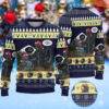 Merry Christmas From Godzilla And Son Christmas Knitted Sweater