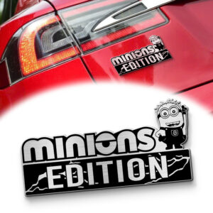Minions Edition Laser Engraved Car Name Badge