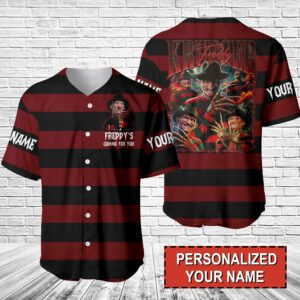 Personalized Freddy Krueger Halloween Baseball Jersey