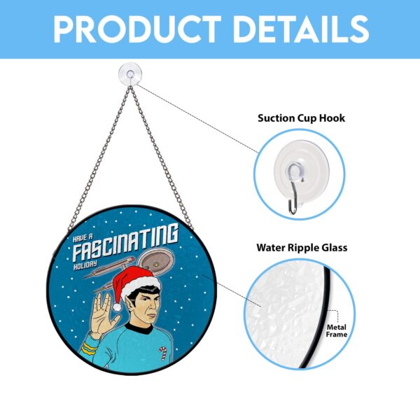 Star Trek Have A Fascinating Holiday Christmas Stained Glass Suncatcher - Image 6