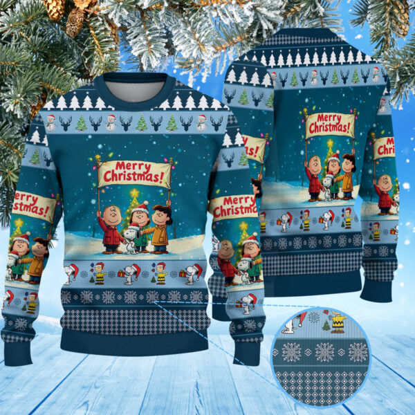 Snoopy And Friends Christmas Knitted Sweater