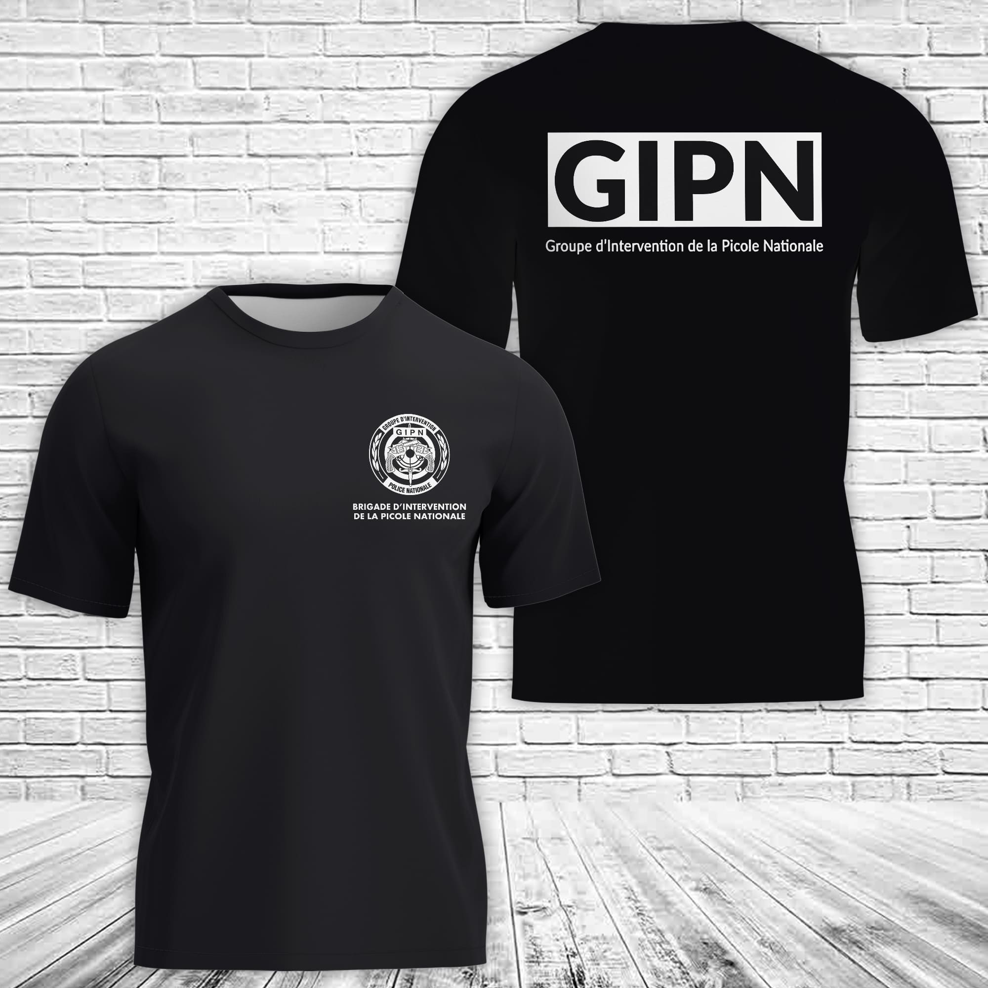 National Police Intervention Groups (GIPN Groupes d'Intervention de la Police Nationale) 3D T-Shirt