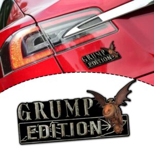 Grump Edition Edition Laser Engraved or 3D Inlayed Car Name Badge