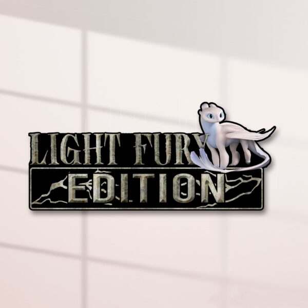 Light Fury Edition Laser Engraved or 3D Inlayed Car Name Badge Version 2 - Image 2