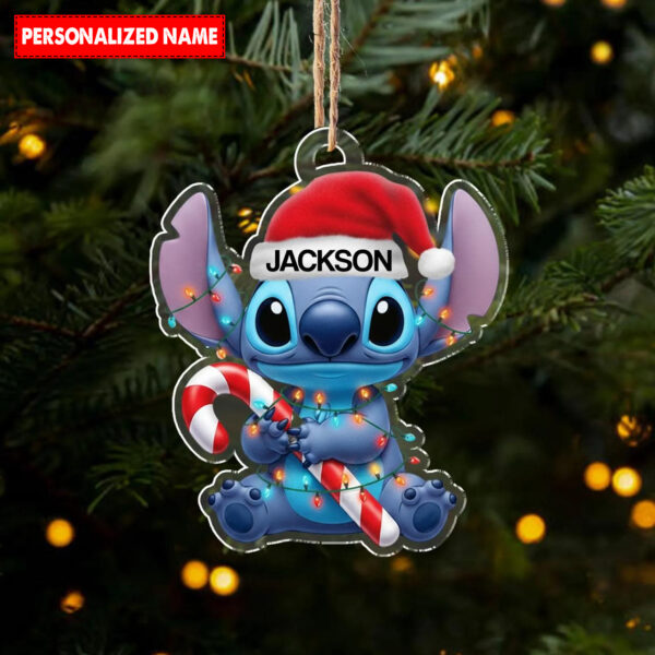 Personalized Disney Stitch Christmas Ornament - Image 4