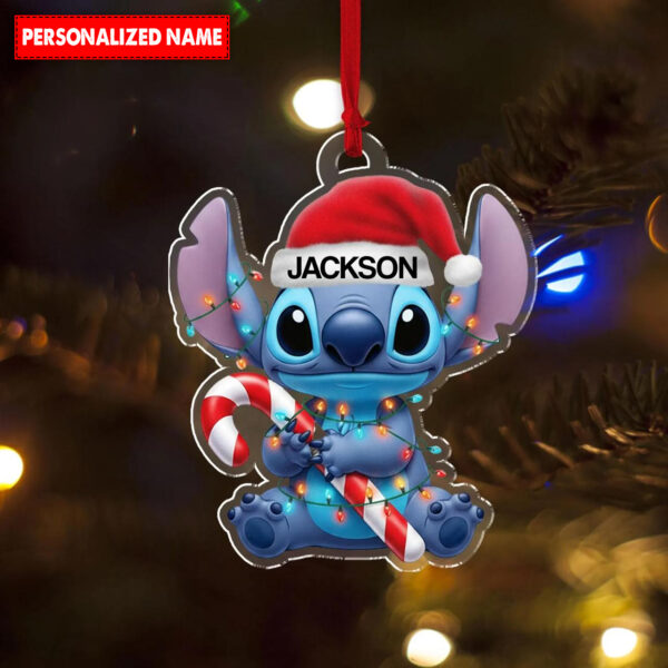 Personalized Disney Stitch Christmas Ornament - Image 5