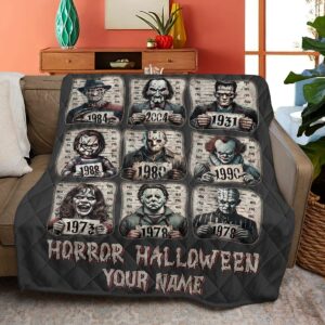 Personalized Horror Characters Halloween Blanket