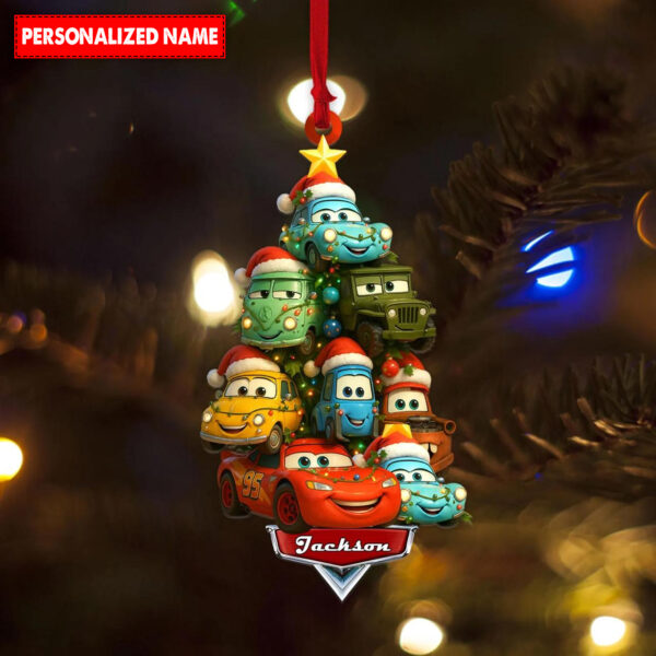 Personalized Name Car Characters Christmas Ornament - Image 4
