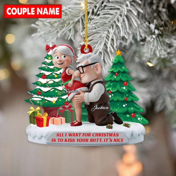 Personalized Old Couple Funny Christmas Ornament - Image 4