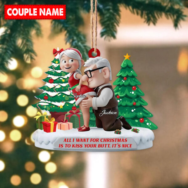 Personalized Old Couple Funny Christmas Ornament - Image 3
