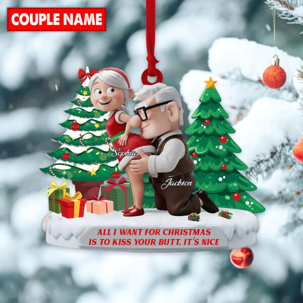Personalized Old Couple Funny Christmas Ornament - Image 2