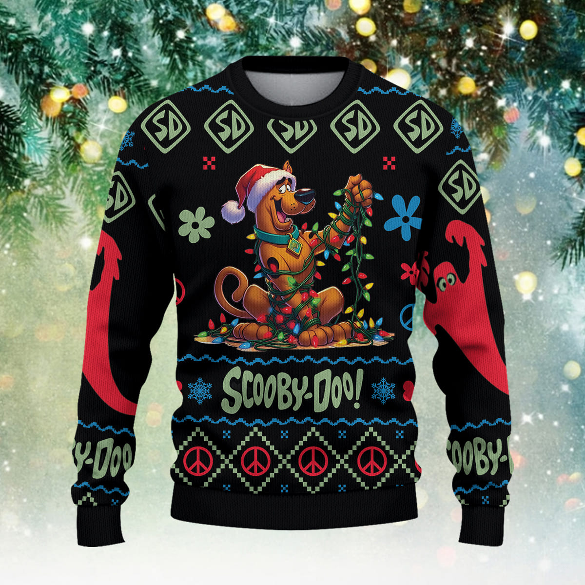 Scooby Doo Christmas Knitted Sweater - Image 2