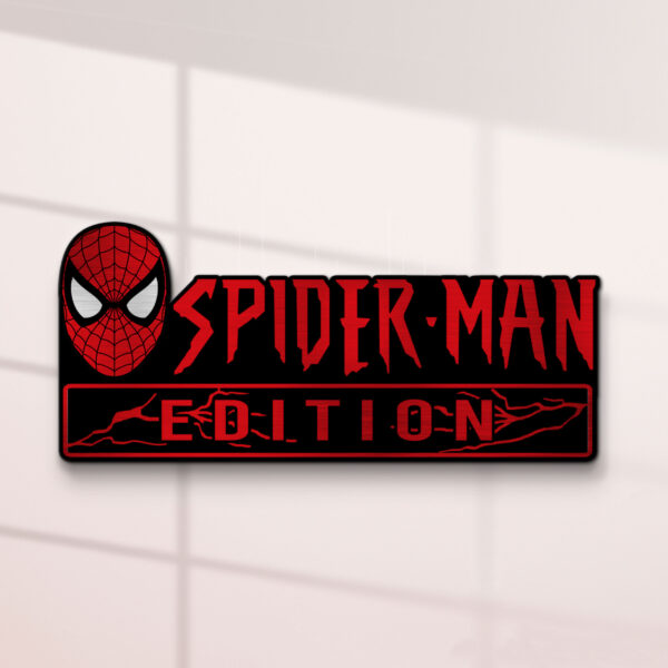 Spider-man Edition Laser Engraved Car Name Badge - Image 3