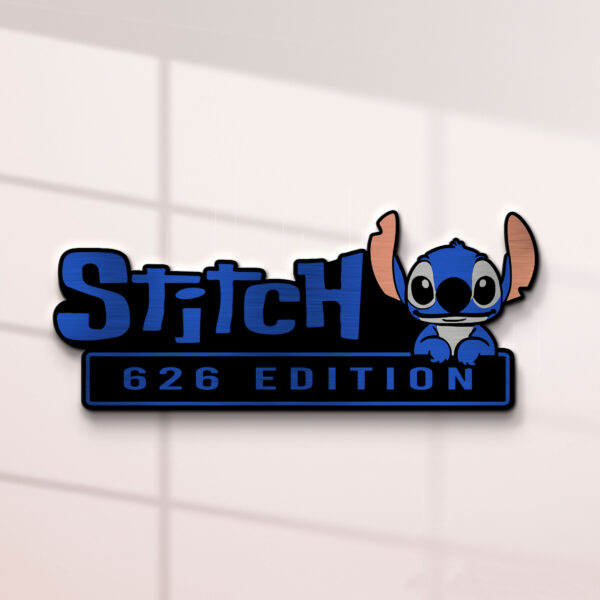 Stitch Experiment 626 Edition Laser Engraved Car Name Badge - Image 3