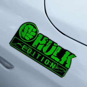 Alternative view of Hulk Edition Laser Engraved Car Name Badge