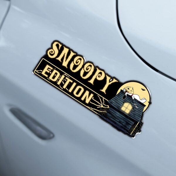 Snoopy Halloween Edition Laser Engraved or 3D Inlayed Car Name Badge - Image 4