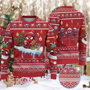 Spiderman Christmas Knitted Sweater