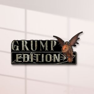 Alternative view of Grump Edition Edition Laser Engraved or 3D Inlayed Car Name Badge