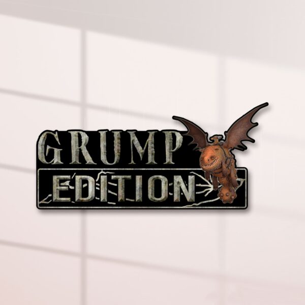 Grump Edition Edition Laser Engraved or 3D Inlayed Car Name Badge - Image 2