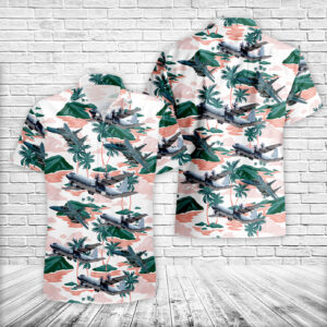 US Air Force F-15 And C-130 Hawaiian Shirt Version 2