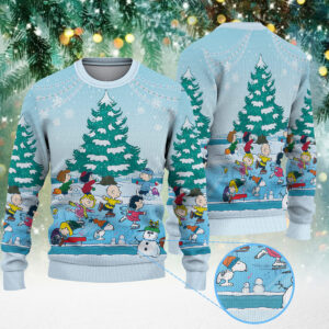 Snoopy And Friends Snow Christmas Knitted Sweater