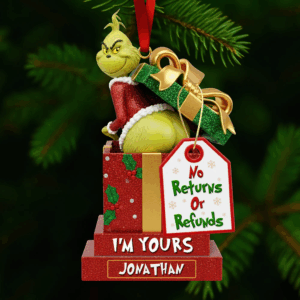 Personalized Gifts For Couple I'm Yours Grinch Christmas Ornament