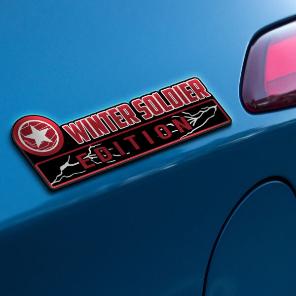 Winter Soldier Edition Laser Engraved Car Name Badge - Image 3