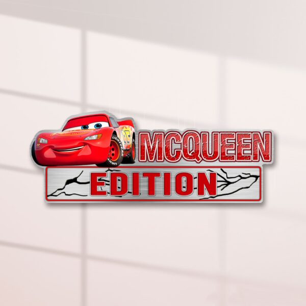 Cars Lightning Mcqueen Edition Laser Engraved or 3D Inlayed Car Name Badge - Image 2