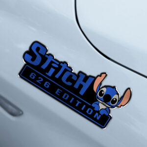 Alternative view of Stitch Experiment 626 Edition Laser Engraved Car Name Badge