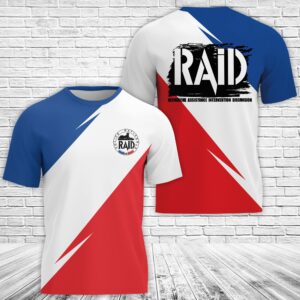 French National Police RAID 3D T-Shirt Version 1