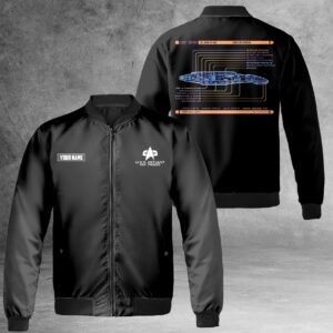 Personalized Star Trek Defiant Class U.S.S. Defiant NX-74205 Bomber Jacket