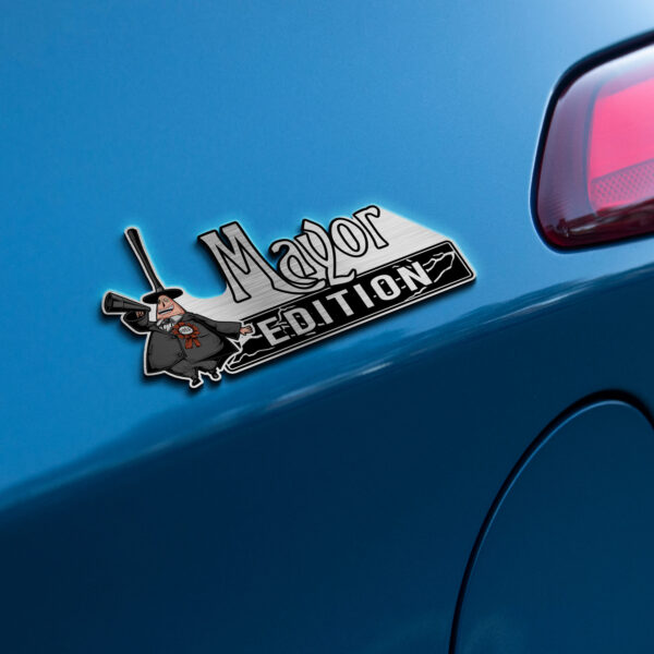 Personalized Mayor Edition Laser Engraved or 3D Inlayed Car Name Badge - Image 3