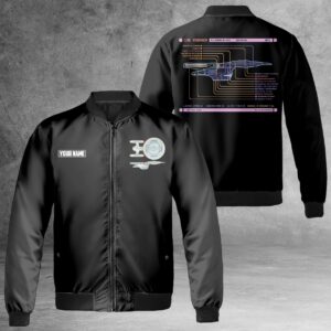 Personalized Star Trek Ambassador Class USS Enterprise NCC-1701-C Bomber Jacket