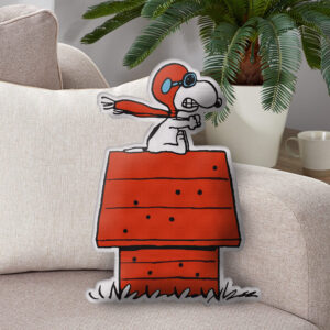 Snoopy In Red Baron Custom Shape Pillow