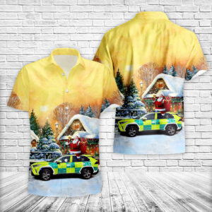Welsh Ambulance Services NHS Trust RAV Christmas Hawaiian Shirt